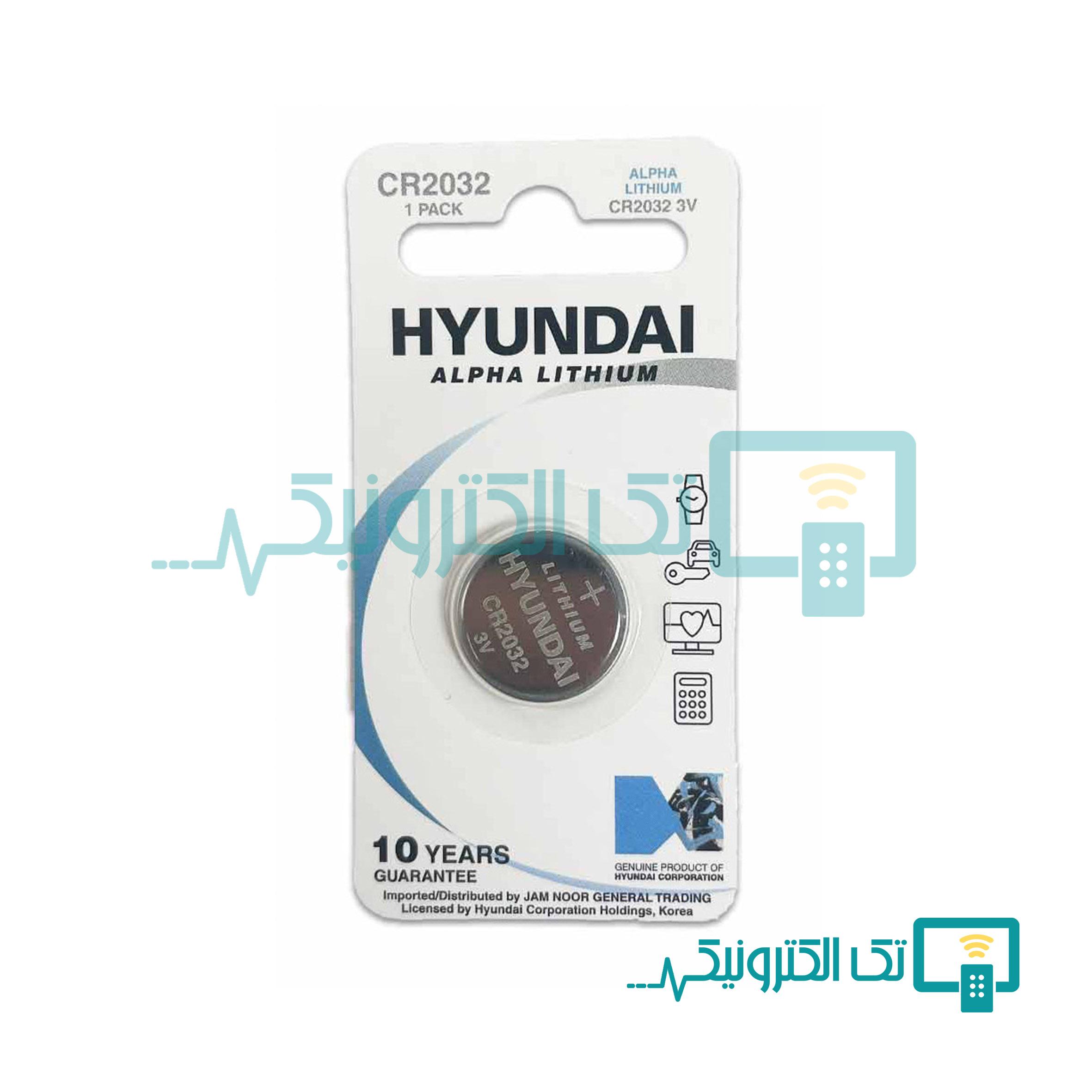 باتری سکه ای مدل (CR2032 3V) Alpha Lithium برند هیوندای Hyundai