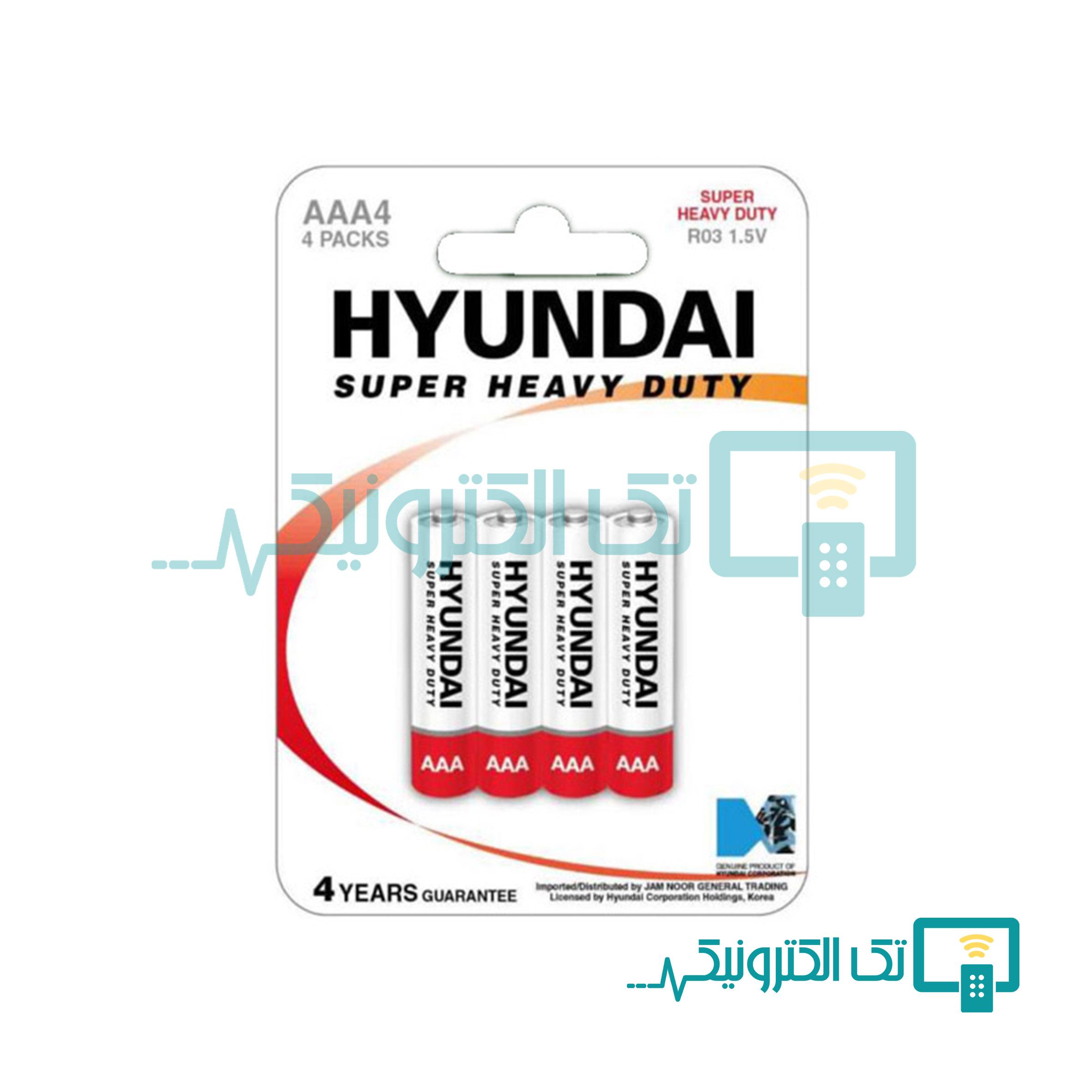 باتری قلمی مدل (R6 1.5V) Super Heavy Duty برند هیوندای Hyundai