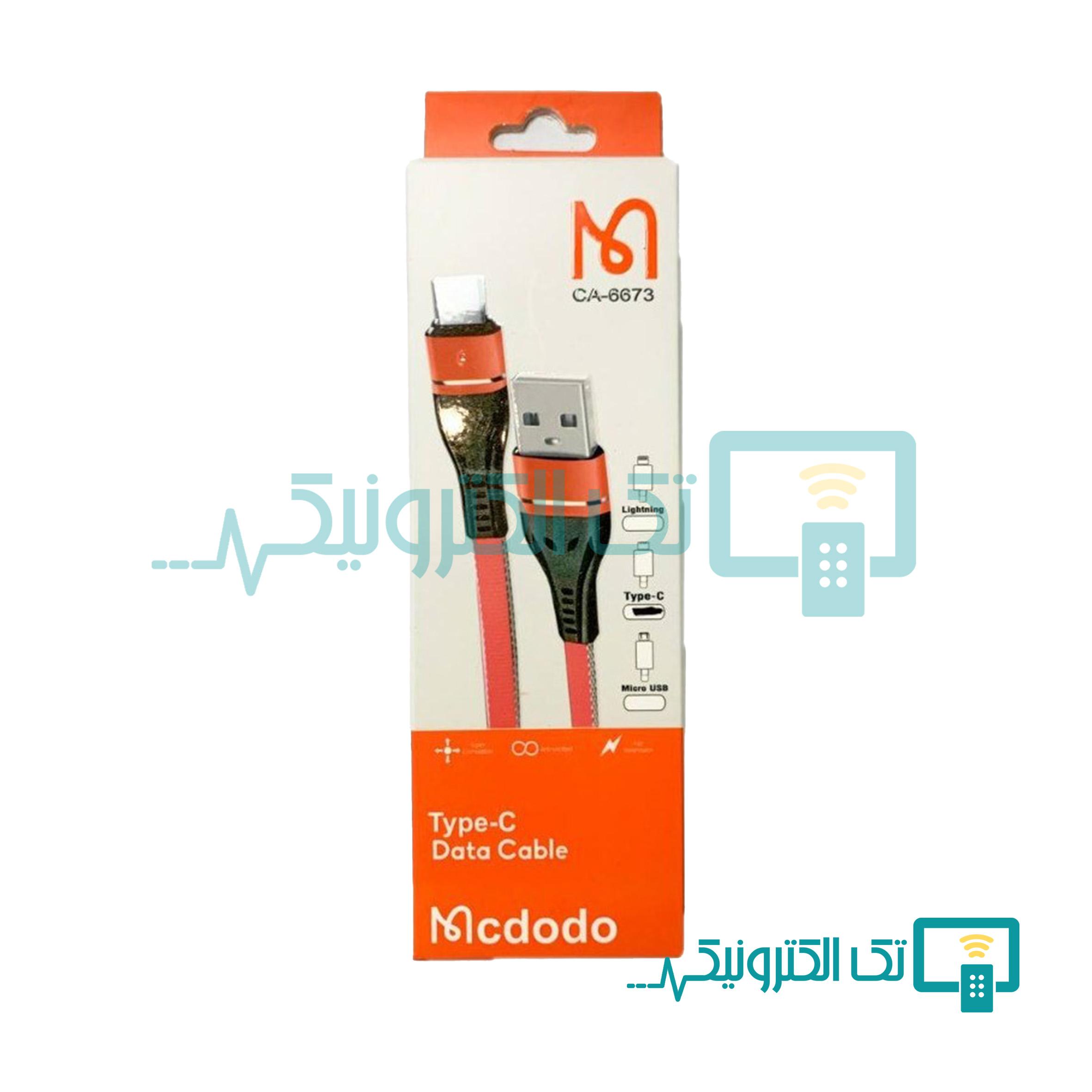 کابل پاوربانکی طرح تایپ سی مکدودو مدل MCDODO CA-6673